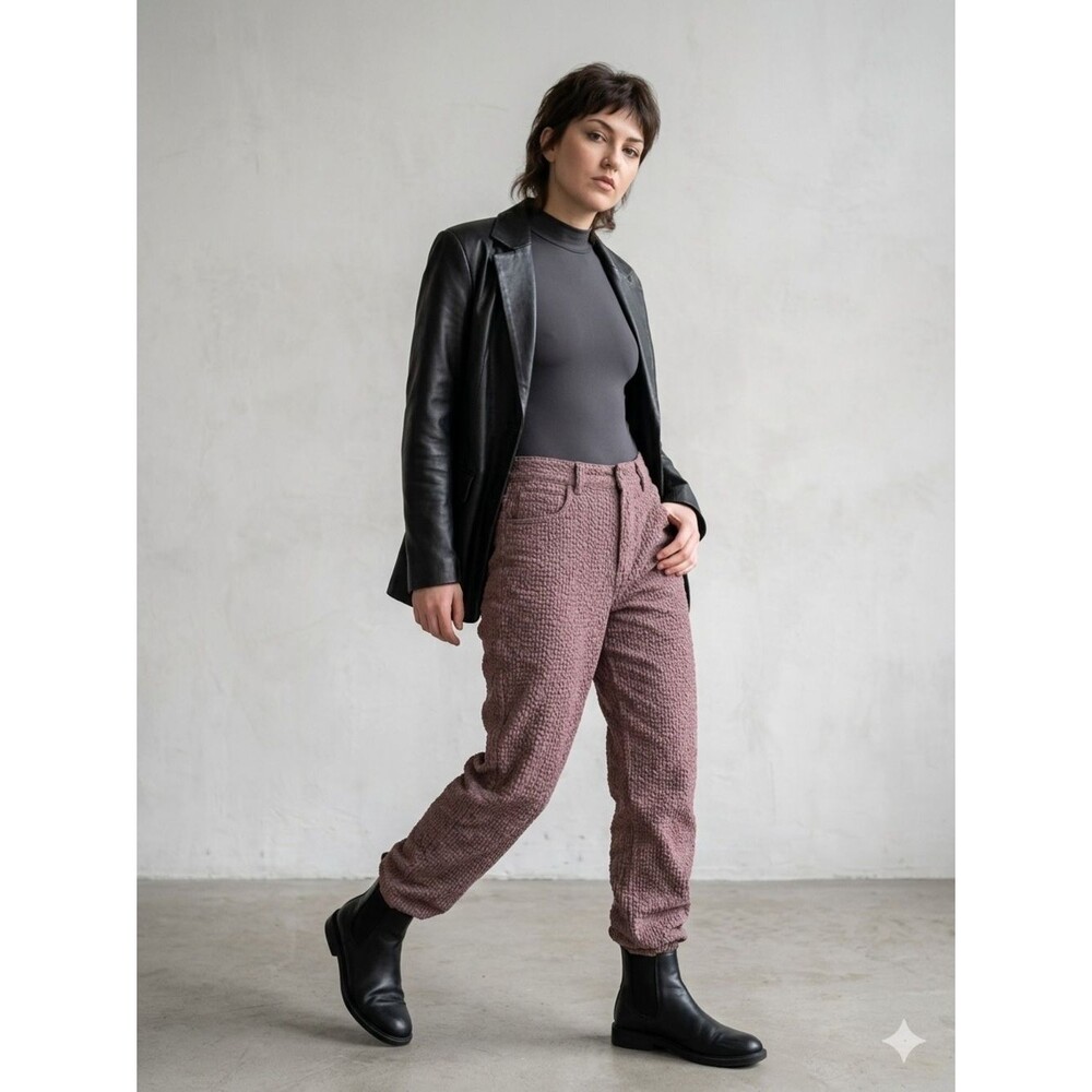 BDG Urban Outfitters High Rise Baggy Textured Popcorn Pants 28